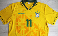 Koszulka piłkarska BRAZYLIA Home Retro Umbro WORLD CUP 1994 #11 Romario