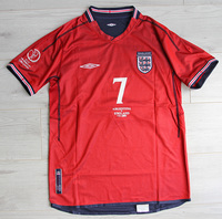Koszulka piłkarska ANGLIA Away Retro Umbro World Cup 2002 #7 Beckham