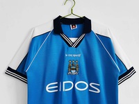 Koszulka piłkarska Manchester City Retro home 1999-01 Le coq Spotrif