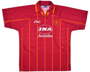 Koszulka piłkarska AS ROMA Retro Home 1996/97 Asics #17 Totti