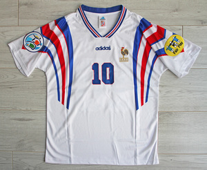 Koszulka piłkarska FRANCJA Away Retro Adidas EURO 1996 #10 Zidane