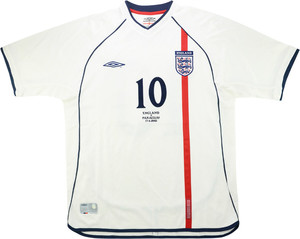 Koszulka piłkarska ANGLIA Home Retro Umbro World Cup 2002 #10 Owen