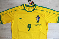 Koszulka piłkarska BRAZYLIA Retro Home World Cup 1998 Nike #9 Ronaldo