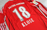 Koszulka piłkarska BAYERN Monachium Home Long Sleeve Retro 2010/11 Adidas #18 Klose
