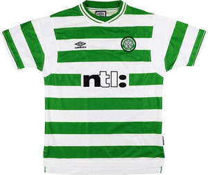 Koszulka piłkarska Celtic Glasgow Retro home 1999-00 Umbro #7 Larsson