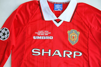 Koszulka piłkarska MANCHESTER UNITED Retro FINAL CAMP NOU 1999 Umbro Long Sleeve #7 Beckham