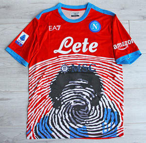 Koszulka piłkarska SSC NAPOLI 21/22 Ltd Edition Red Maradona Match EA7 #20 Zieliński