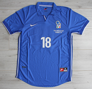 Koszulka piłkarska WŁOCHY Retro Home NIKE World Cup 98 #18 R.Baggio