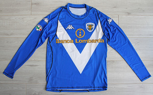 Koszulka piłkarska z długim rękawem BRESCIA Calcio Retro Home 03/04 Kappa #10 Baggio