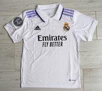 Dziecięcy zestaw piłkarski REAL MADRYT home 22/23 ADIDAS (koszulka+spodenki+getry) #9 Benzema