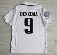 Dziecięcy zestaw piłkarski REAL MADRYT home 22/23 ADIDAS (koszulka+spodenki+getry) #9 Benzema