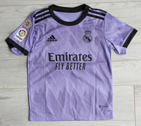 Dziecięcy zestaw piłkarski REAL MADRYT Away 22/23 ADIDAS (koszulka+spodenki+getry) #9 Benzema