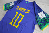 Dziecięcy zestaw piłkarski BRAZYLIA Away 2022/23 NIKE (koszulka+spodenki+getry) #10 NEYMAR JR