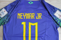 Dziecięcy zestaw piłkarski BRAZYLIA Away 2022/23 NIKE (koszulka+spodenki+getry) #10 NEYMAR JR