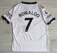Dziecięcy zestaw piłkarski MANCHESTER UNITED ADIDAS Away 22/23 (koszulka+spodenki+getry) #7 Ronaldo