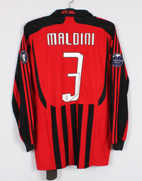 Koszulka piłkarska AC MILAN home long sleeve Retro 2007/08 Adidas #3 Maldini