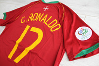 Koszulka piłkarska PORTUGALIA home Retro Nike WORLD CUP 2006 #17 C.Ronaldo