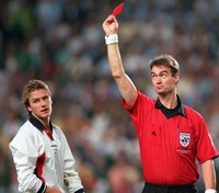 Koszulka piłkarska ANGLIA Home Retro World Cup 98 długi rękaw Umbro #7 Beckham