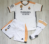 Dziecięcy zestaw piłkarski REAL MADRYT home 23/24 ADIDAS (koszulka+spodenki+getry) #5 Bellingham