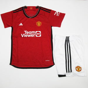 Dziecięcy zestaw piłkarski MANCHESTER UNITED home 23/24 Adidas (koszulka+spodenki) #17 Garnacho