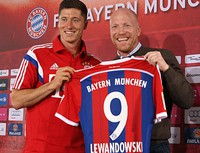 Koszulka piłkarska Bayern Monachium home 14/15 ADIDAS #9 Lewandowski