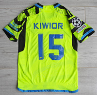 Dziecięcy zestaw piłkarski ARSENAL LONDYN Away 23/24 ADIDAS (koszulka+spodenki+getry) #15 Kiwior