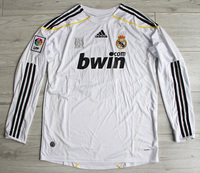 Koszulka piłkarska z długim rękawem REAL MADRYT Home Retro 09/10 Adidas #9 Ronaldo