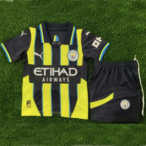 Dziecięcy zestaw piłkarski MANCHESTER CITY away 24/25 PUMA (koszulka+spodenki) #9 Haaland