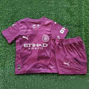 Dziecięcy zestaw piłkarski MANCHESTER CITY 3rd 24/25 PUMA (koszulka+spodenki) #9 Haaland