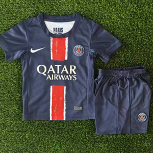 Dziecięcy zestaw piłkarski PSG NIKE home 24/25 (koszulka+spodenki) #10 Dembele