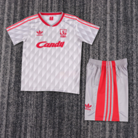 Dziecięcy zestaw piłkarski Liverpool FC away RETRO 89/90 Adidas (koszulka+spodenki)