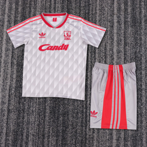 Dziecięcy zestaw piłkarski Liverpool FC away RETRO 89/90 Adidas (koszulka+spodenki)