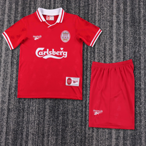 Dziecięcy zestaw piłkarski Liverpool FC home RETRO 96/97 Reebok (koszulka+spodenki)