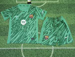 Dziecięcy zestaw bramkarski FC BARCELONA 24/25 NIKE (koszulka+spodenki) #25 Szczęsny