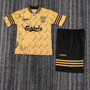 Dziecięcy zestaw piłkarski Liverpool FC 3rd RETRO 94/96 Adidas (koszulka+spodenki)