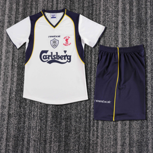 Dziecięcy zestaw piłkarski Liverpool FC away RETRO 01/02 Reebok (koszulka+spodenki) #10 Owen