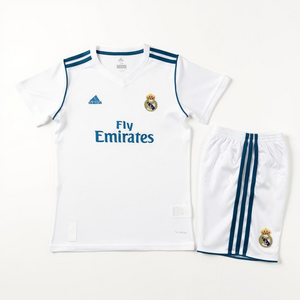 Dziecięcy zestaw piłkarski Real Madryt home RETRO 17/18 Adidas (koszulka+spodenki) #7 Ronaldo