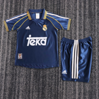 Dziecięcy zestaw piłkarski Real Madryt away RETRO 98/99 Adidas (koszulka+spodenki) #7 Raul