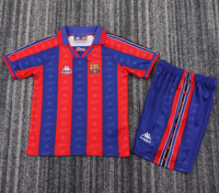 Dziecięcy zestaw piłkarski FC Barcelona home RETRO 95/96 Kappa (koszulka+spodenki) #9 Ronaldo