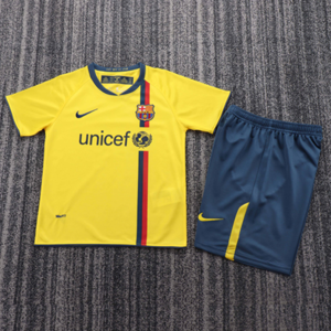 Dziecięcy zestaw piłkarski FC Barcelona away RETRO 08/09 Nike (koszulka+spodenki) #10 Messi