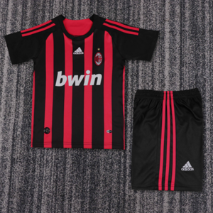 Dziecięcy zestaw piłkarski AC Milan home RETRO 08/09 Adidas (koszulka+spodenki) #80 Ronaldinho