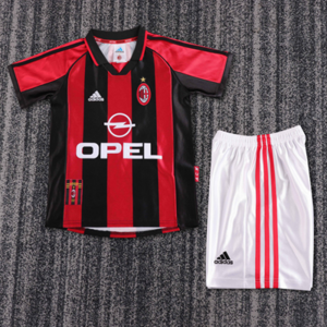 Dziecięcy zestaw piłkarski AC Milan home RETRO 98/99 Adidas (koszulka+spodenki) #3 Maldini