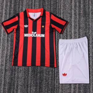 Dziecięcy zestaw piłkarski AC Milan home RETRO 90/91 Adidas (koszulka+spodenki) #9 Van Basten