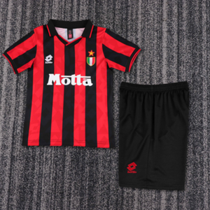 Dziecięcy zestaw piłkarski AC Milan home RETRO 93/94 Lotto (koszulka+spodenki) #9 Van Basten