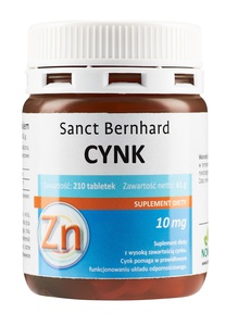 Cynk 10 mg 210 tabl.